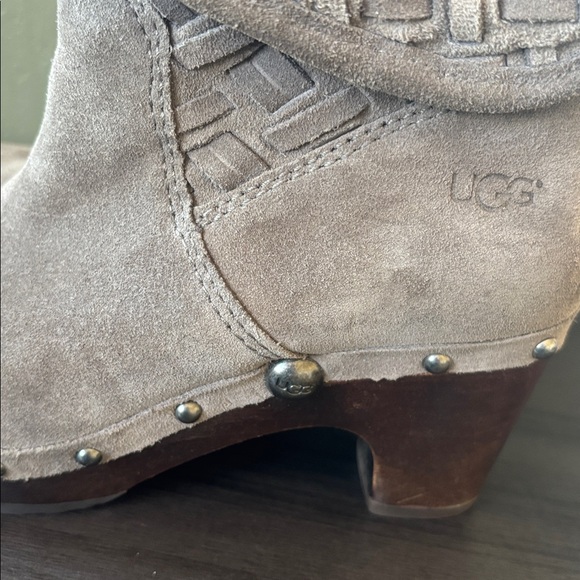 UGG Lynnea Arroyo Weave Gray Suede Boots Size 6 - Picture 10 of 10
